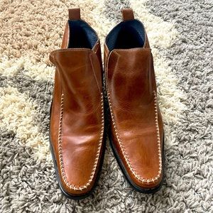 Robert Wayne Leather Slip On Boots